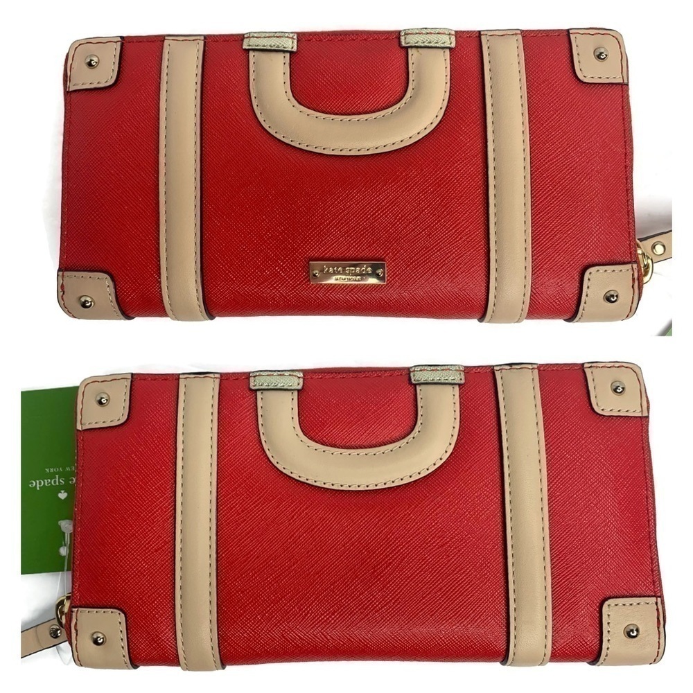Kate Spade Go Fly a Kite Red Luggage Wallet Rare